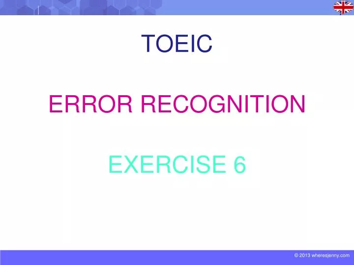 toeic error recognition exercise 6