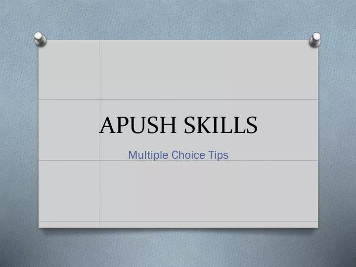 apush skills