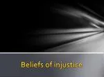 Beliefs of injustice - slide 1
