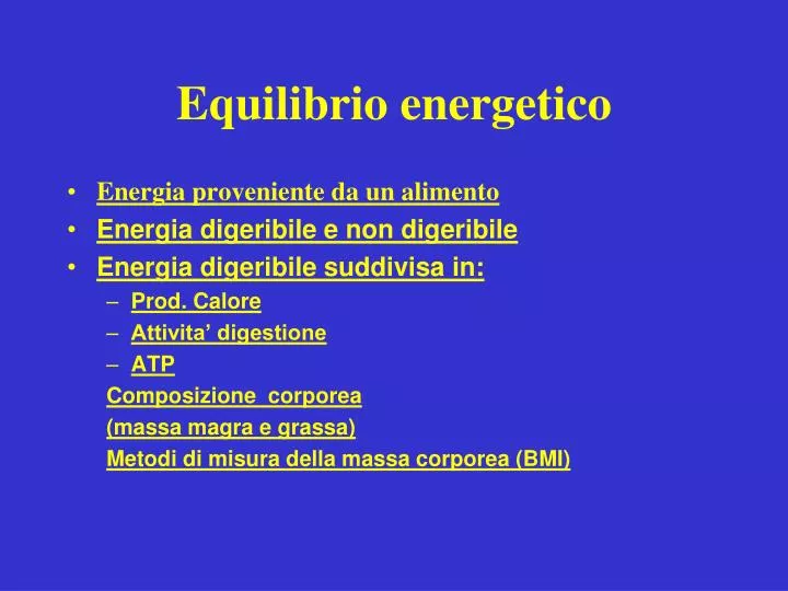 equilibrio energetic o