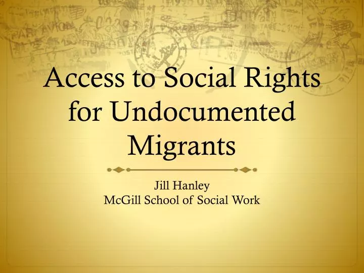 access to social rights for undocumented migrants