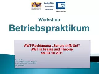 workshop betriebspraktikum