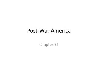 Post-War America