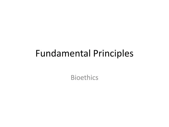 fundamental principles