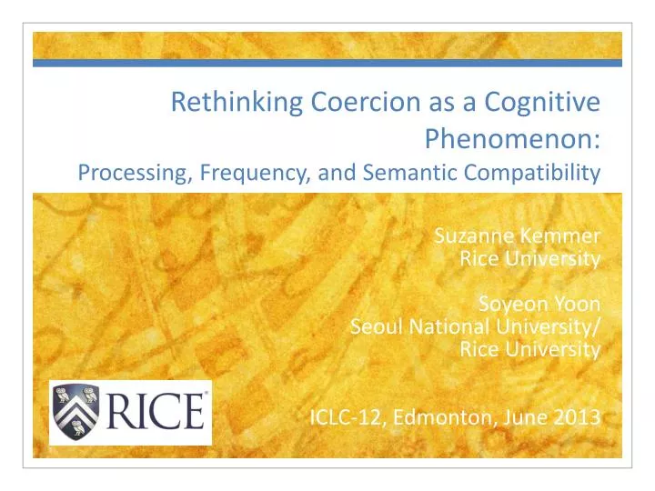 rethinking coercion as a cognitive phenomenon processing frequency and semantic compatibility
