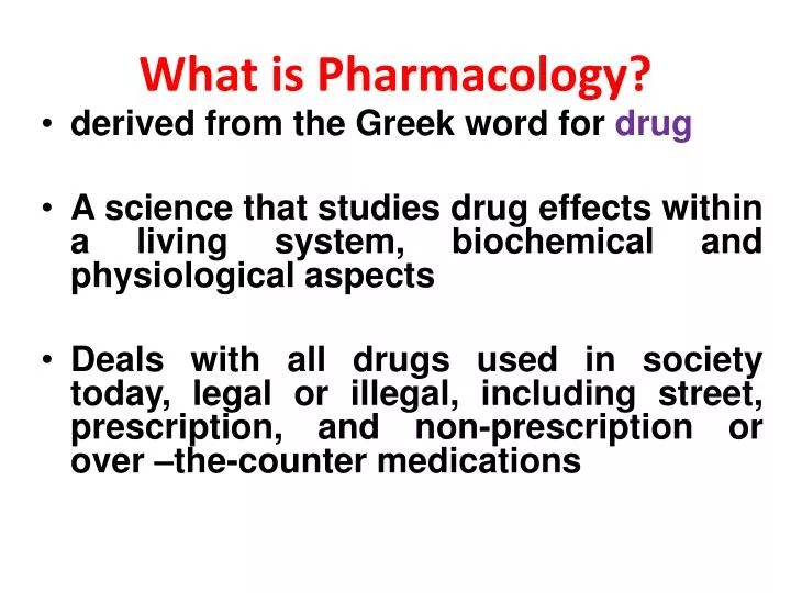 what is pharmacology