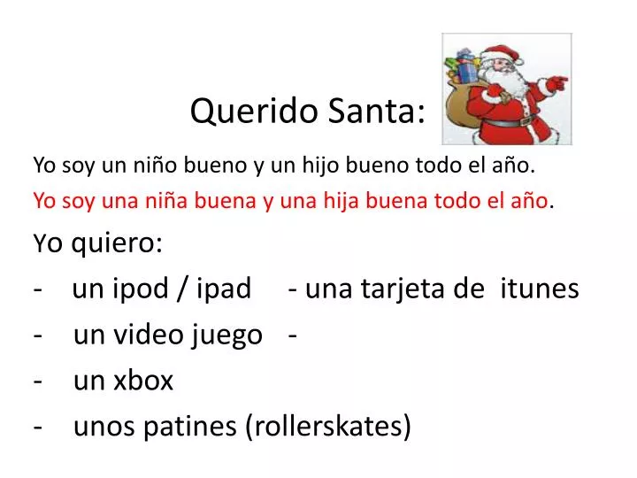 querido santa