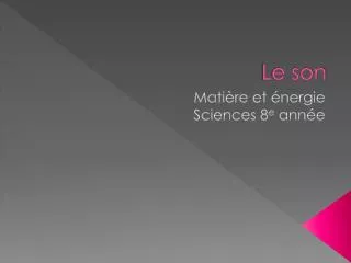 le son