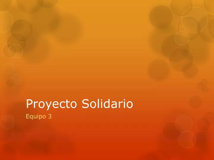 proyecto solidario