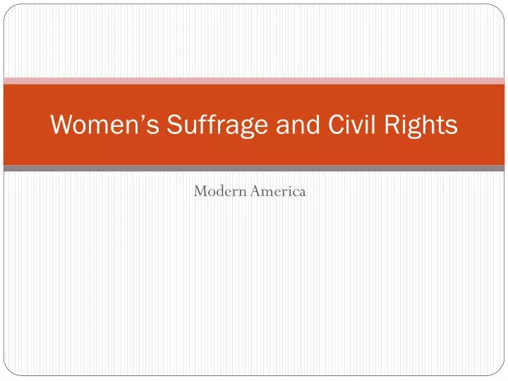 women s suffrage and civil rights