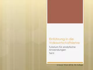 einf hrung in die volkswirtschaftslehre