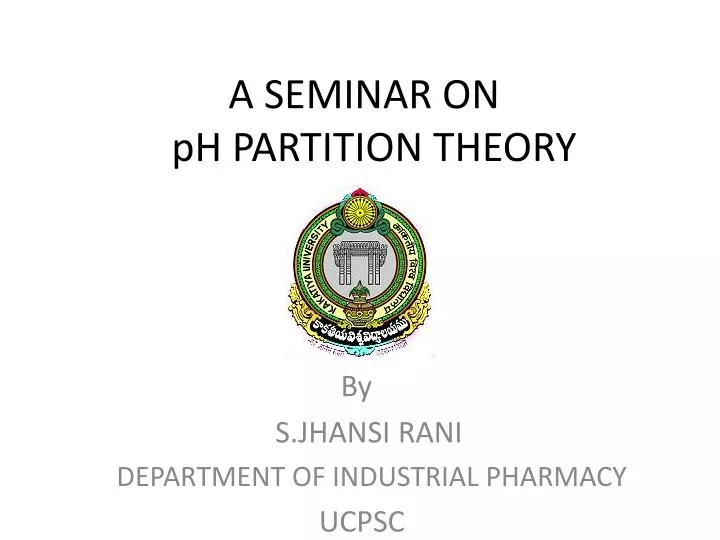 a seminar on ph partition theory
