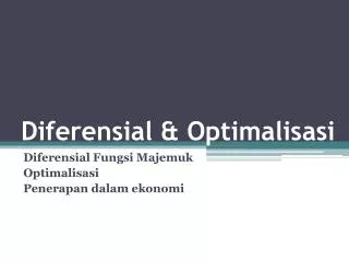 diferensial optimalisasi