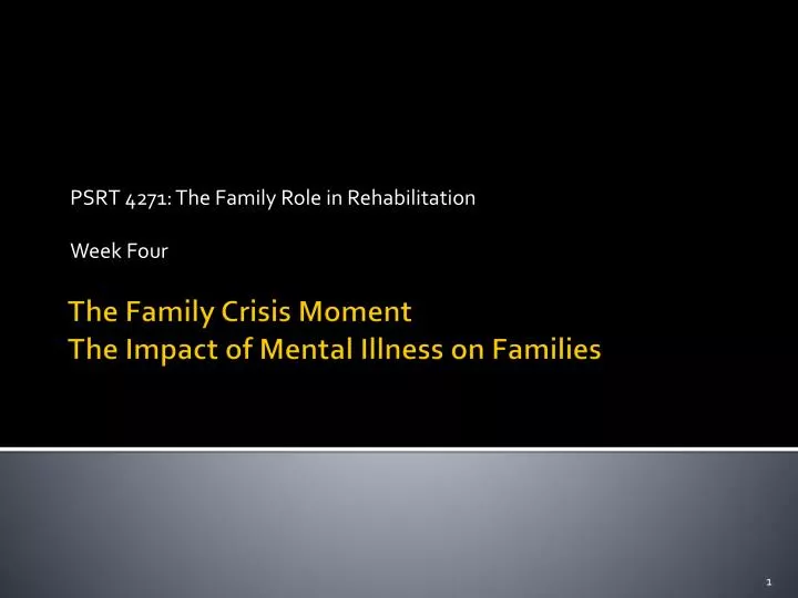psrt 4271 the family role in rehabilitation week four