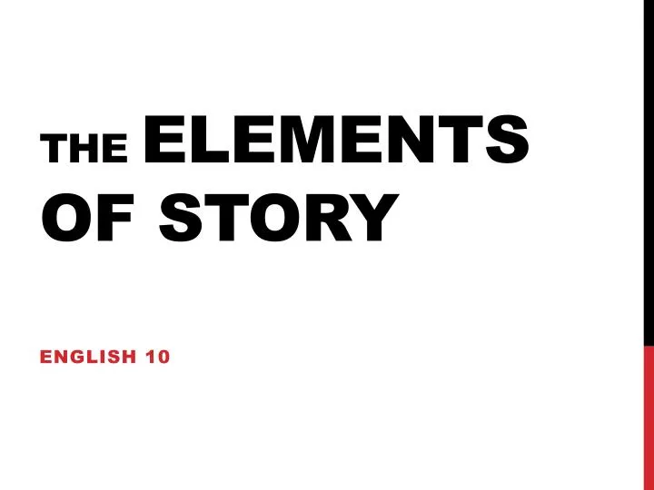the elements of story