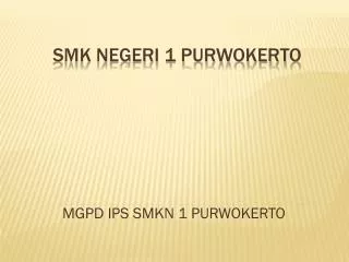 SMK NEGERI 1 PURWOKERTO