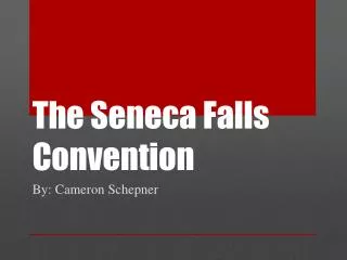 The Seneca Falls Convention