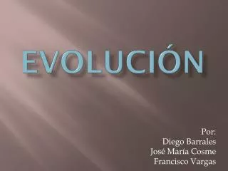 evoluci n