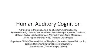 Human Auditory Cognition