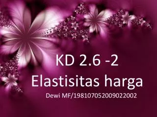 kd 2 6 2 elastisitas harga
