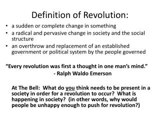 Definition of Revolution: