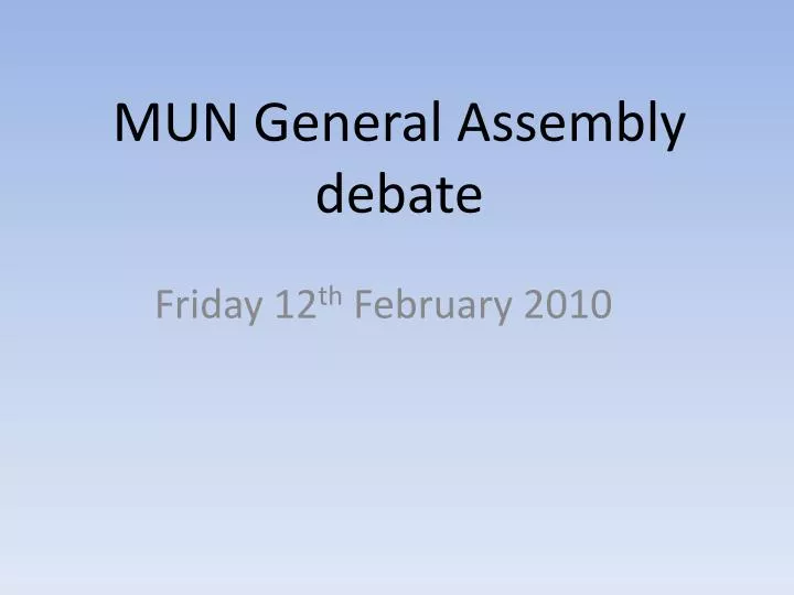 mun general assembly debate