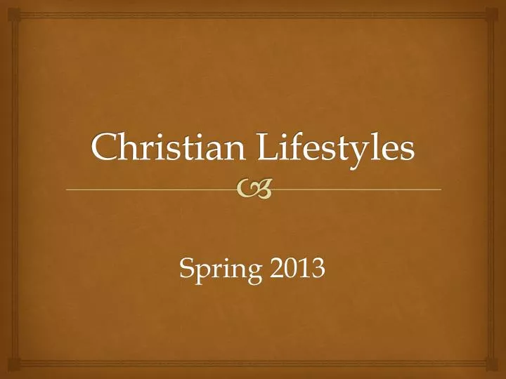 christian lifestyles