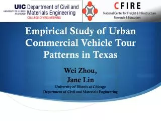 Empirical Study of Urban Commercial Vehicle Tour Patterns in Texas