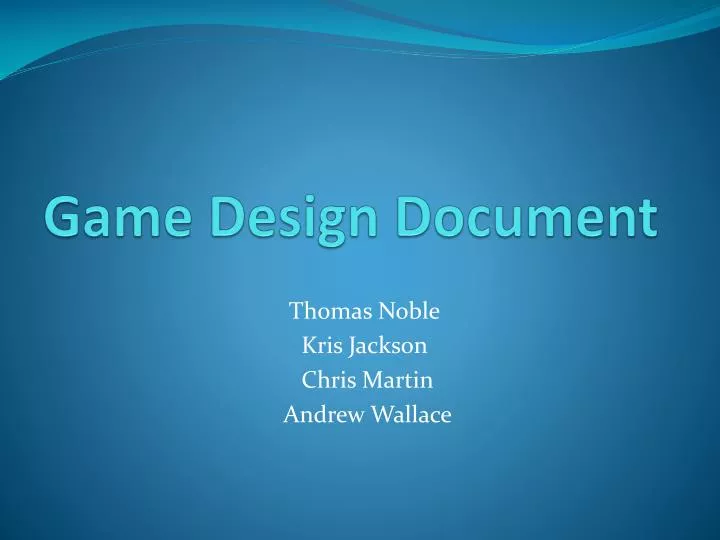 game design document