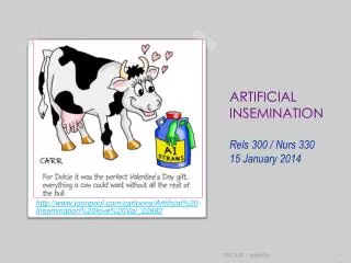ARTIFICIAL INSEMINATION Rels 300 / Nurs 330 15 January 2014