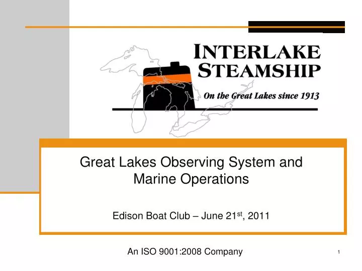great lakes observing system and marine operations edison boat club june 21 st 2011