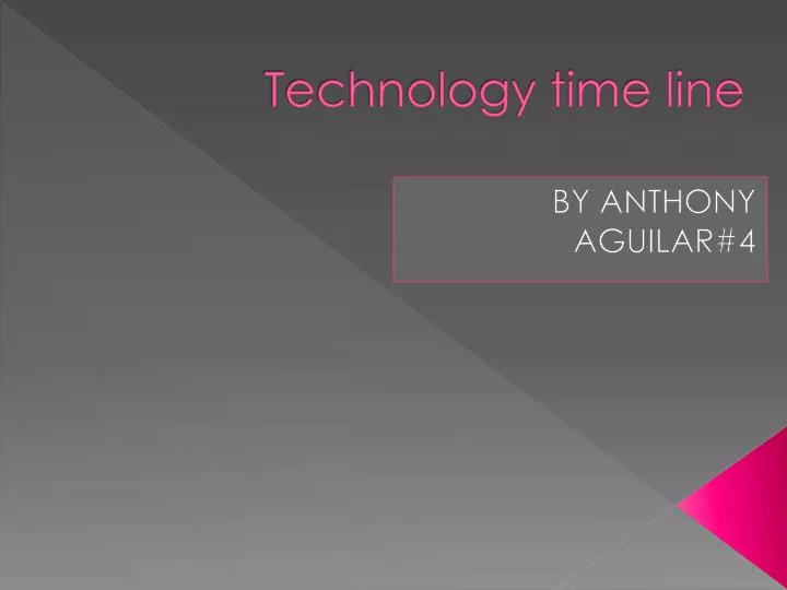 technology time line