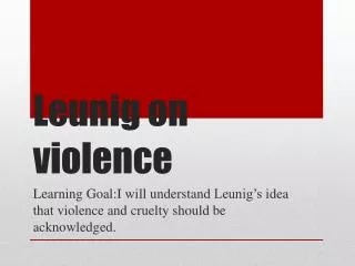 Leunig on violence