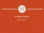 SunSpec Alliance - slide 1