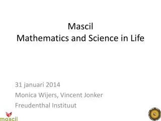Mascil Mathematics and Science in Life