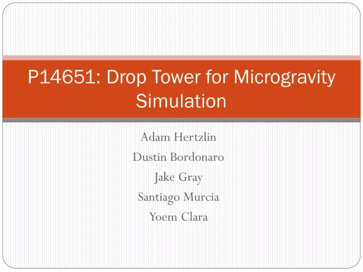 p14651 drop tower for microgravity simulation