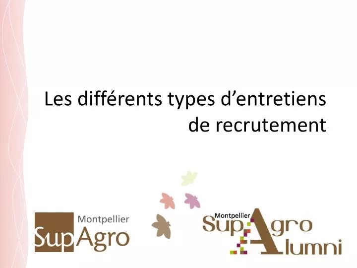 les diff rents types d entretiens de recrutement