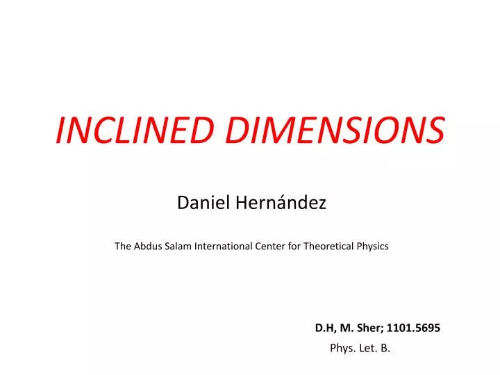 inclined dimensions