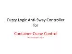Fuzzy Logic Anti-Sway Controller for - slide 1