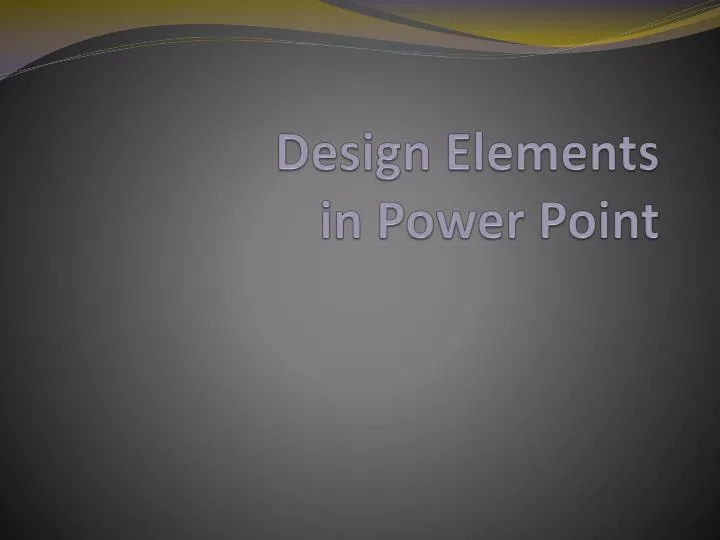 design elements in power point