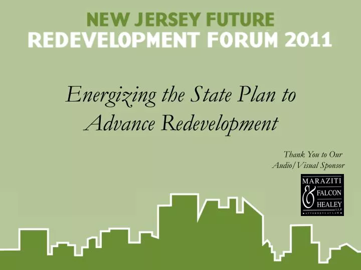 energizing the state plan to advance redevelopment
