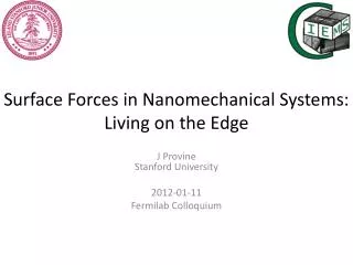 Surface Forces in Nanomechanical Systems: Living on the Edge