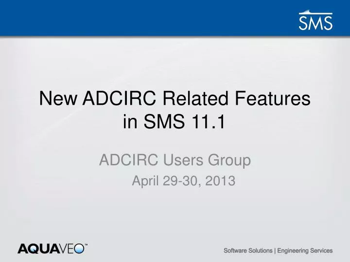 new adcirc related features in sms 11 1