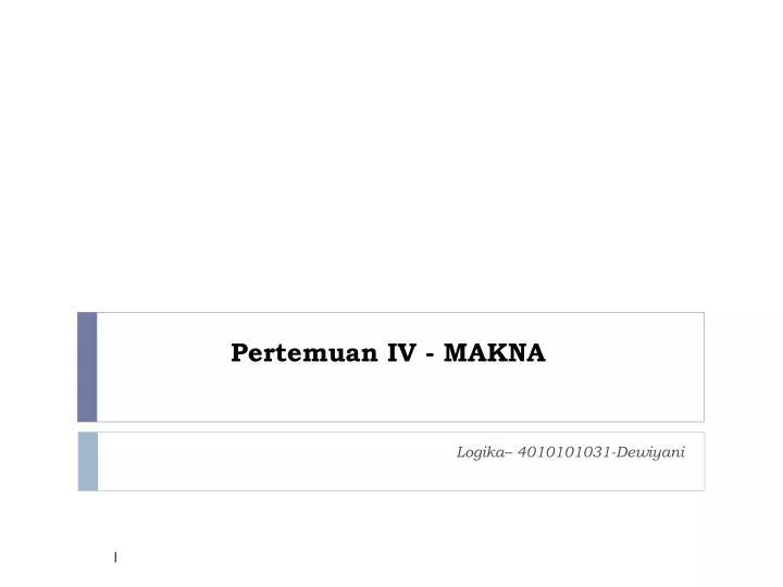 pertemuan iv makna