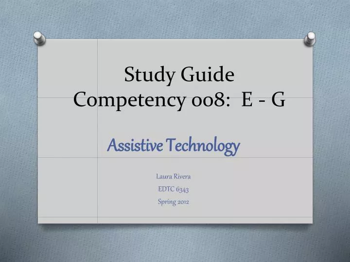 study guide competency 008 e g
