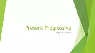 present progressive