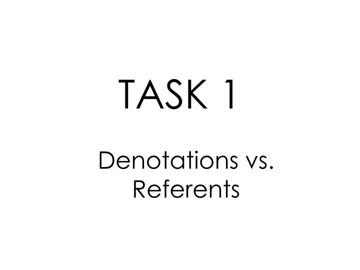 denotations vs referents