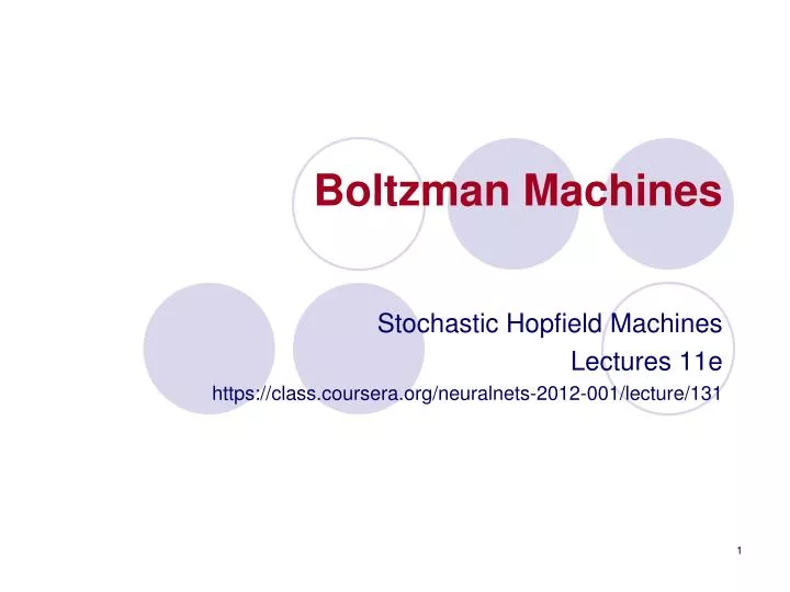 boltzman machines