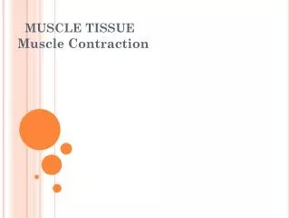 MUSCLE TISSUE