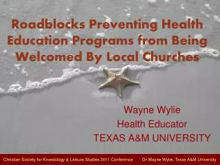 Roadblocks Preventing Health Education Programs from Being Welcomed By Local Churches
